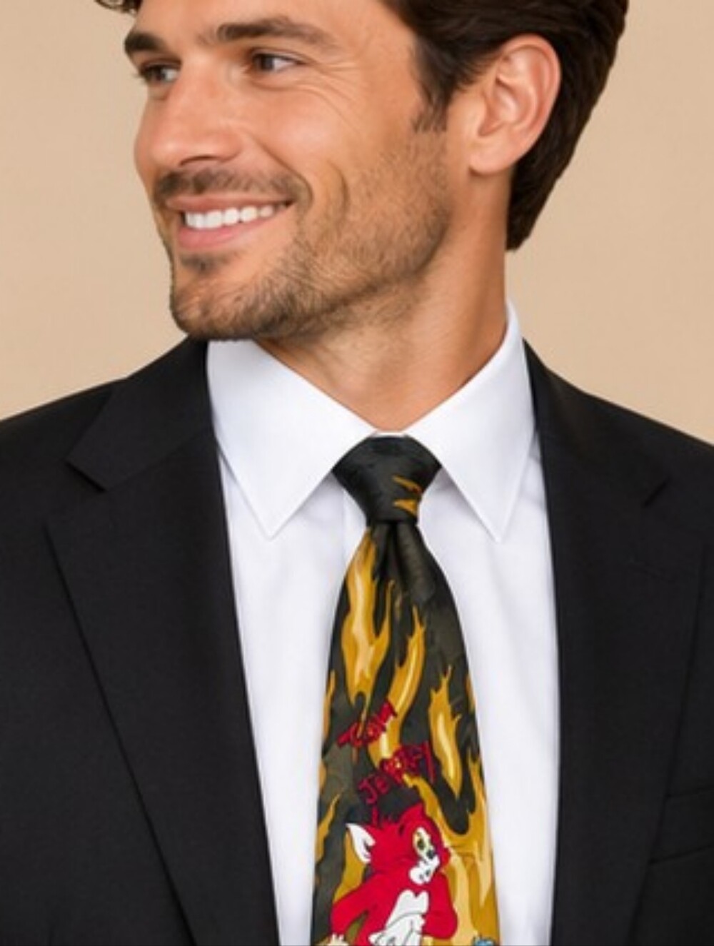 Tom & Jerry City-One Hand Made Novelty Necktie – 100% Polyester Made in Korea
